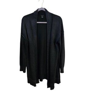 Magaschoni Designer Charcoal Sustainable Cotton Cardigan Sweater Size S